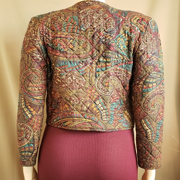 Quilt Fabric Blazer (Size: M-L) - Picture 3 of 3